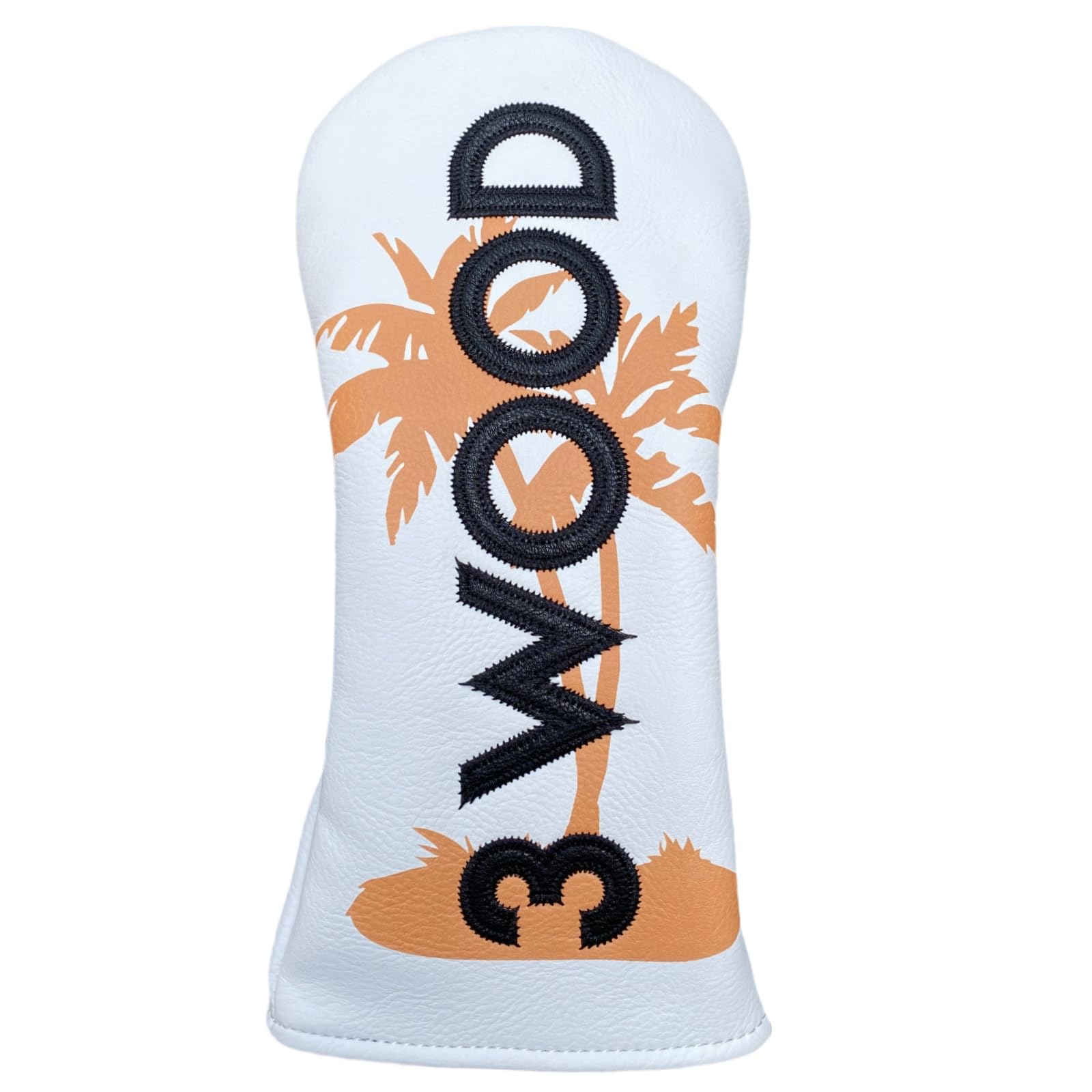 1pc or Golf Head Cover Headcover Set - Golf Head Covers for Woods and Driver - Golf Driver 3 Wood Hybrid Head Cover Headcover White with Palm Tree