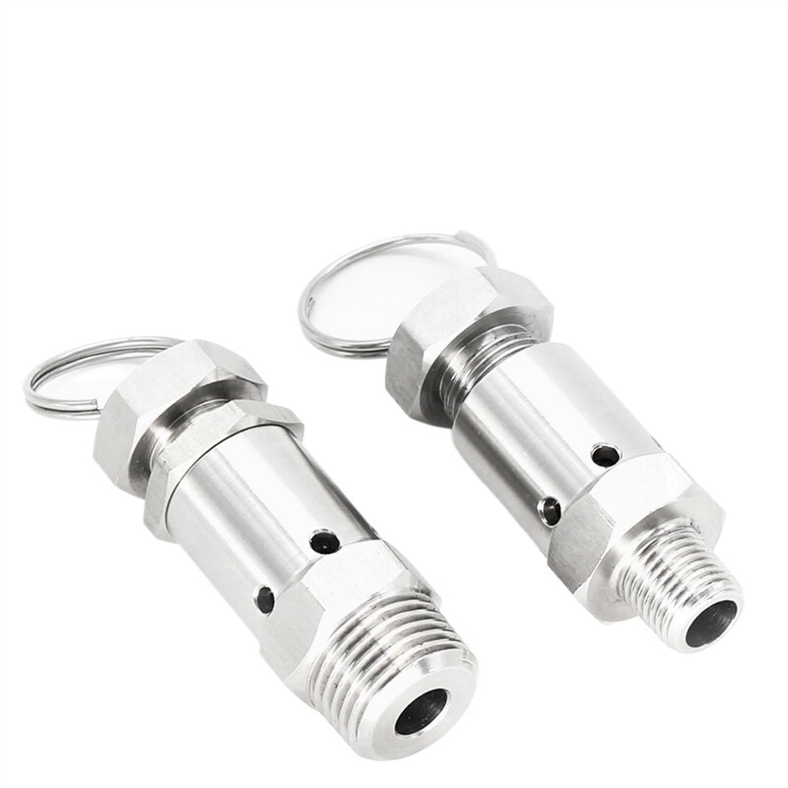 Válvula de seguridad de alivio de presión de liberación de aire ajustable sanitaria de acero inoxidable de 1/4" 1/2" for compresor de aire casero(1/2",0.9Mpa)