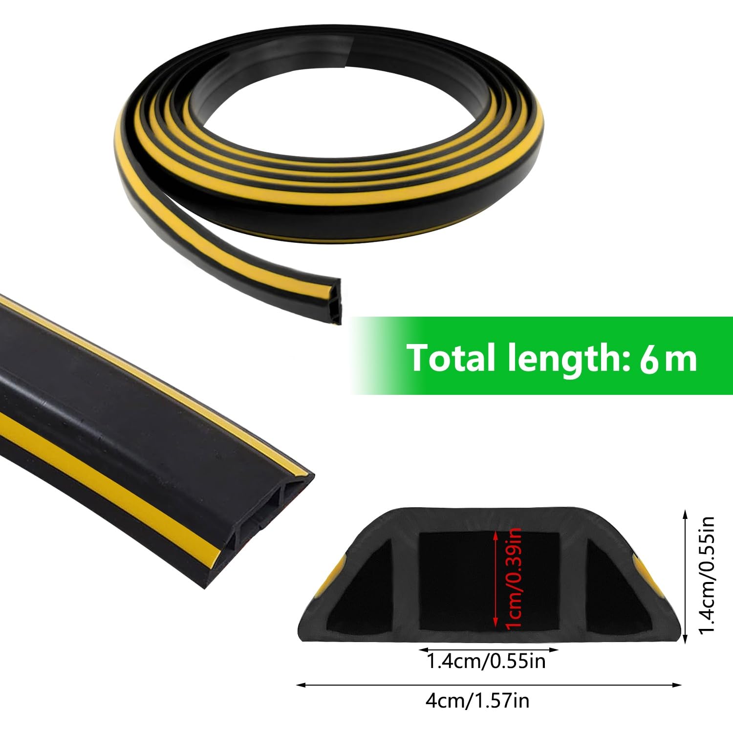 Gaine Cable PVC Bechoanigel 4x6cm - 6m Blanc