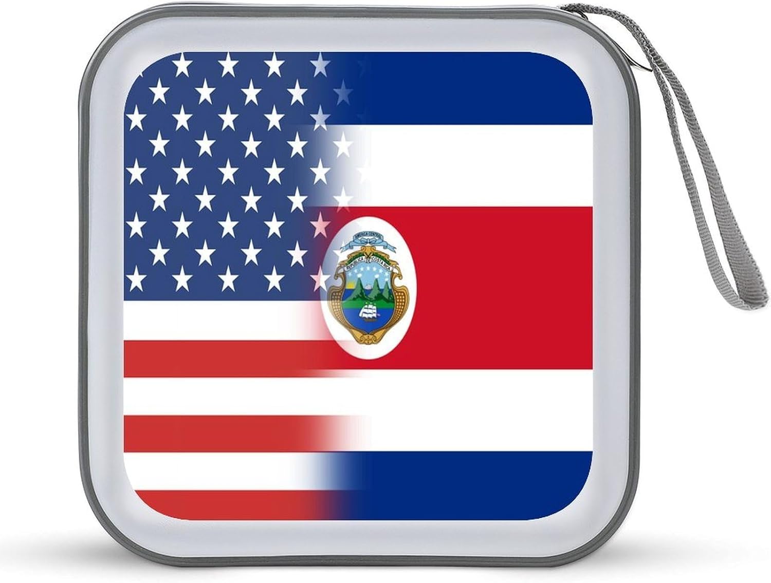 United States Costa Costarican Flag Protective CD Case Storage Rack 40 Capacity DVD Holder Organizer Car Travel