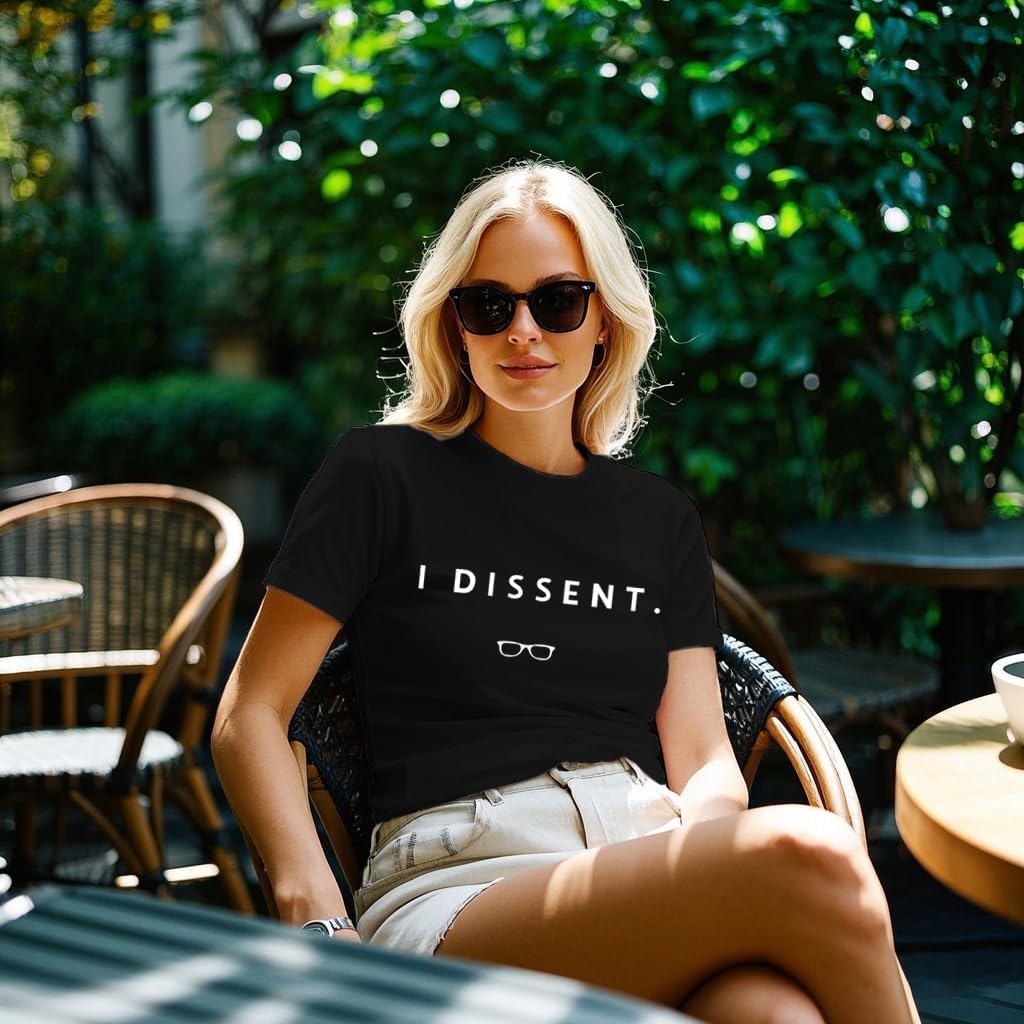 RBG Tshirts for Women Human Rights Equality Shirts I Dissent Tee Tops - Image 2