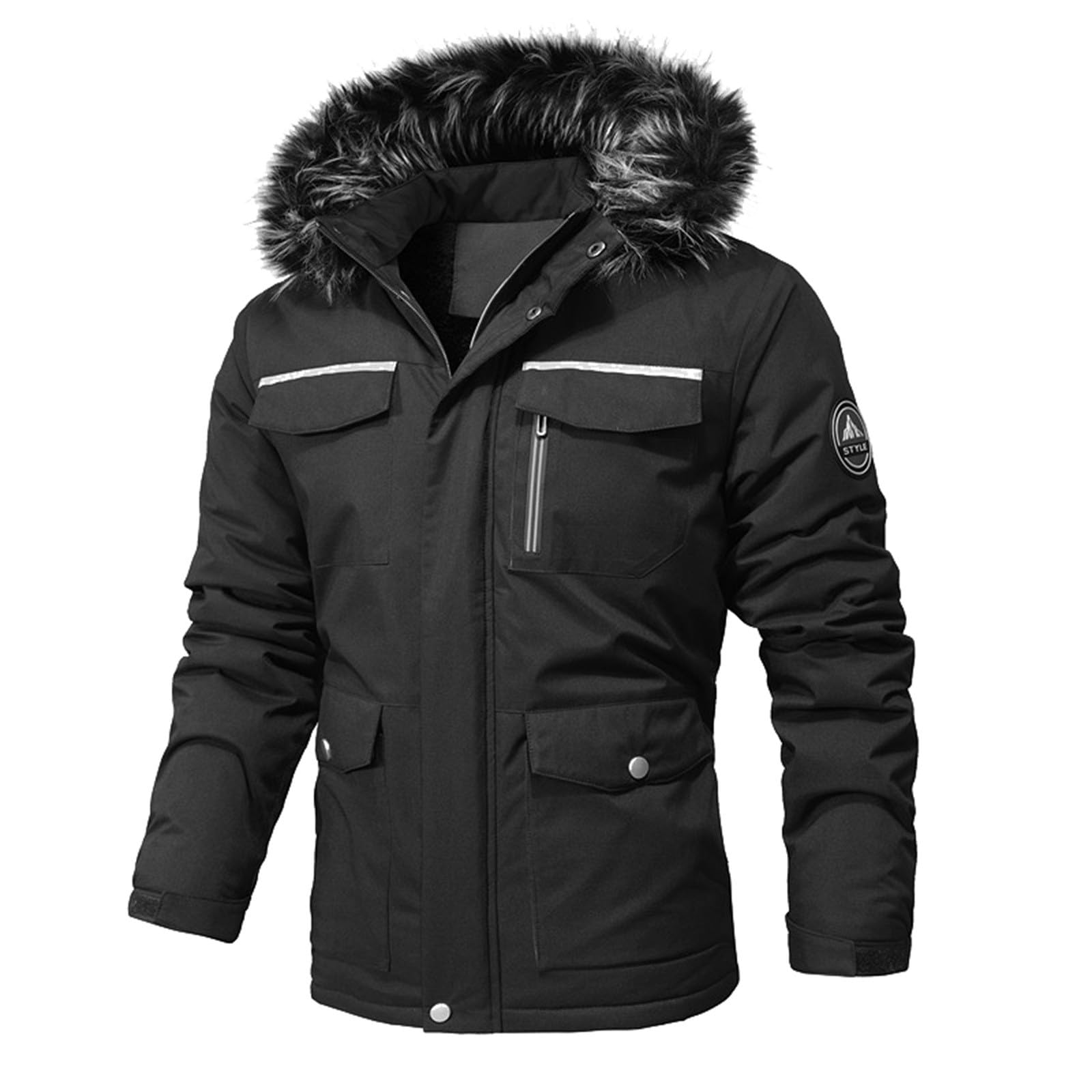 Herren Winterjacke Dicke Outdoor Winter Jacke Universal Arbeitsjacke Skijacke Mit Warm Gefüttert
