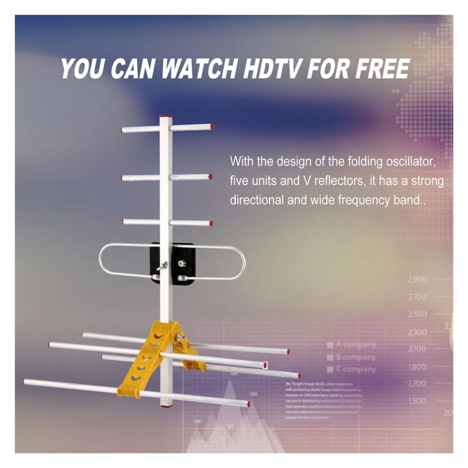 Antenna TV Esterna Ricevitore Di Programmi Digitali HD For Segnale Forte Ad Alto Guadagno Copertura più ampia