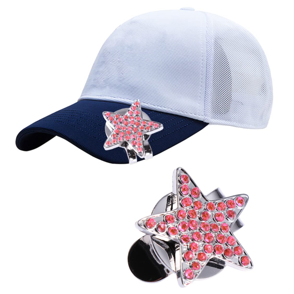 3 Stück Elegante Clip-Marker Aus Metall Hut-Clip-zähler Für Golfer Stilvolle Strasssteine Passt Auf Hüte Gürtel Und Taschen
