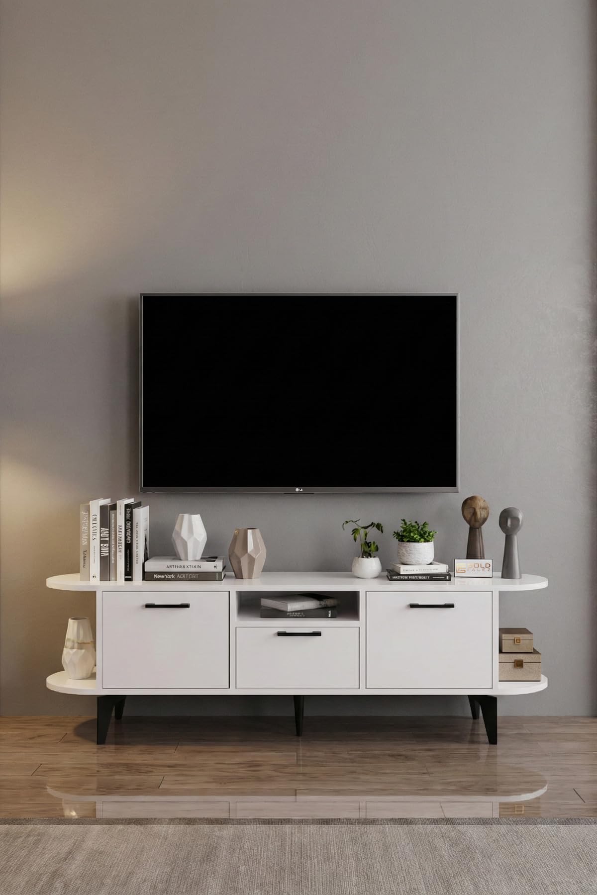 TV Sehpası 160 cm Modern 3 Kapaklı Tv Sehpa Çok Amaçlı Konsol…