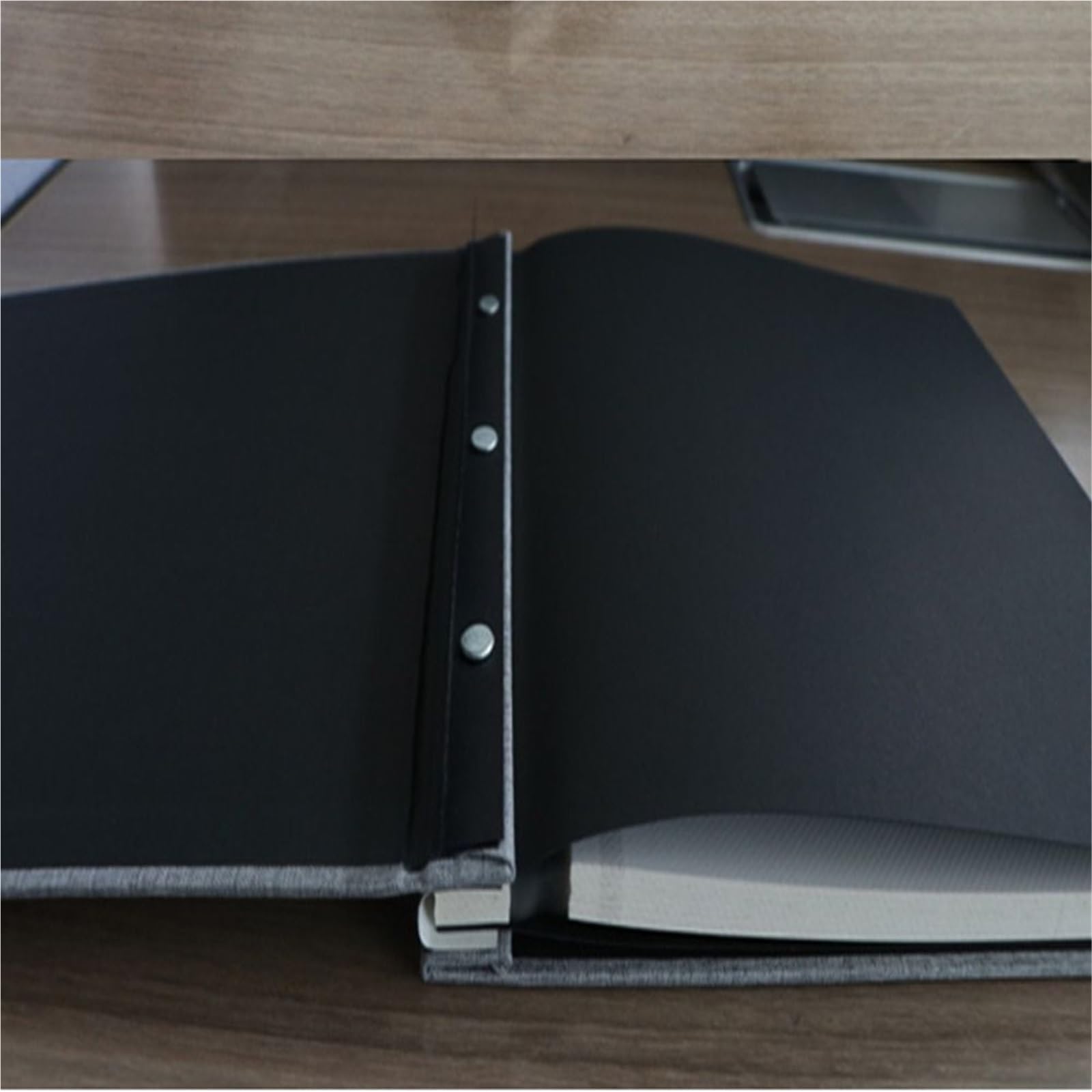 Estuche de almacenamiento imágenes lino, álbum familiar autoadhesivo DIY, recortes memoria conmemorativo 20 hojas Para Aniversarios(Gray-18inch)