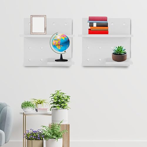 Miniatura 2 de MIVIDE Paquete de 6 tableros de clavijas, tablero de clavijas, organizador de pared de plástico con accesorios, pequeño tablero de clavijas para