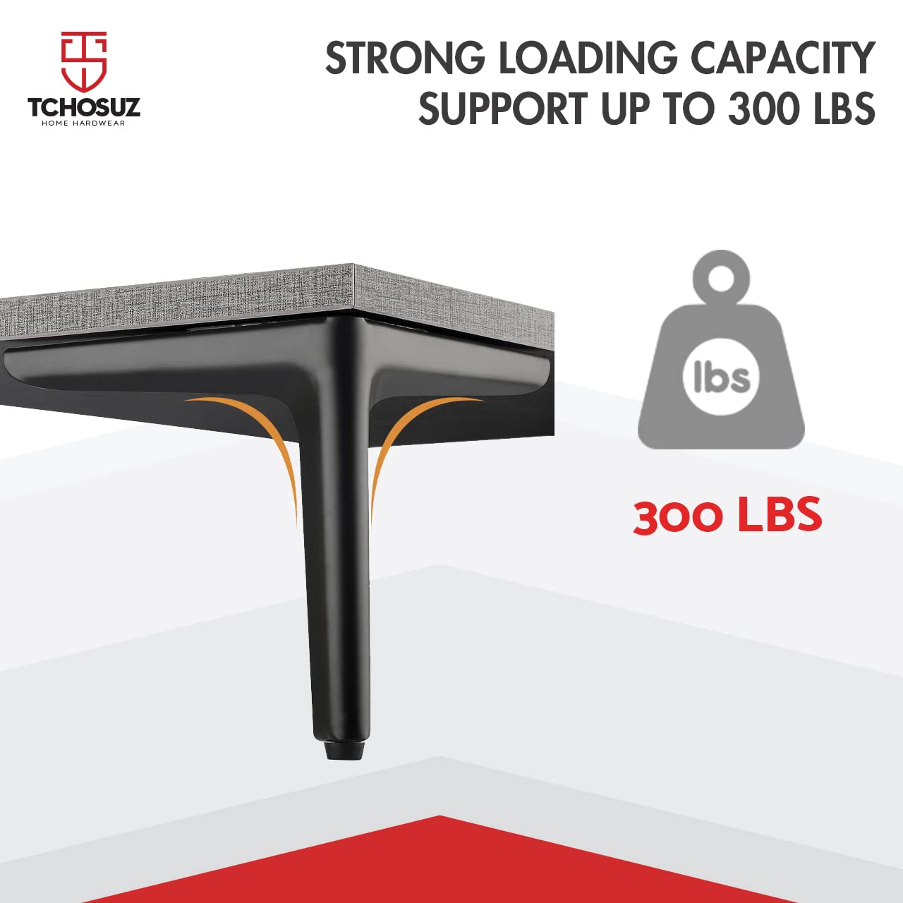 TCHOSUZ 7 Inch / 18cm Metal Furniture Legs - Image 4
