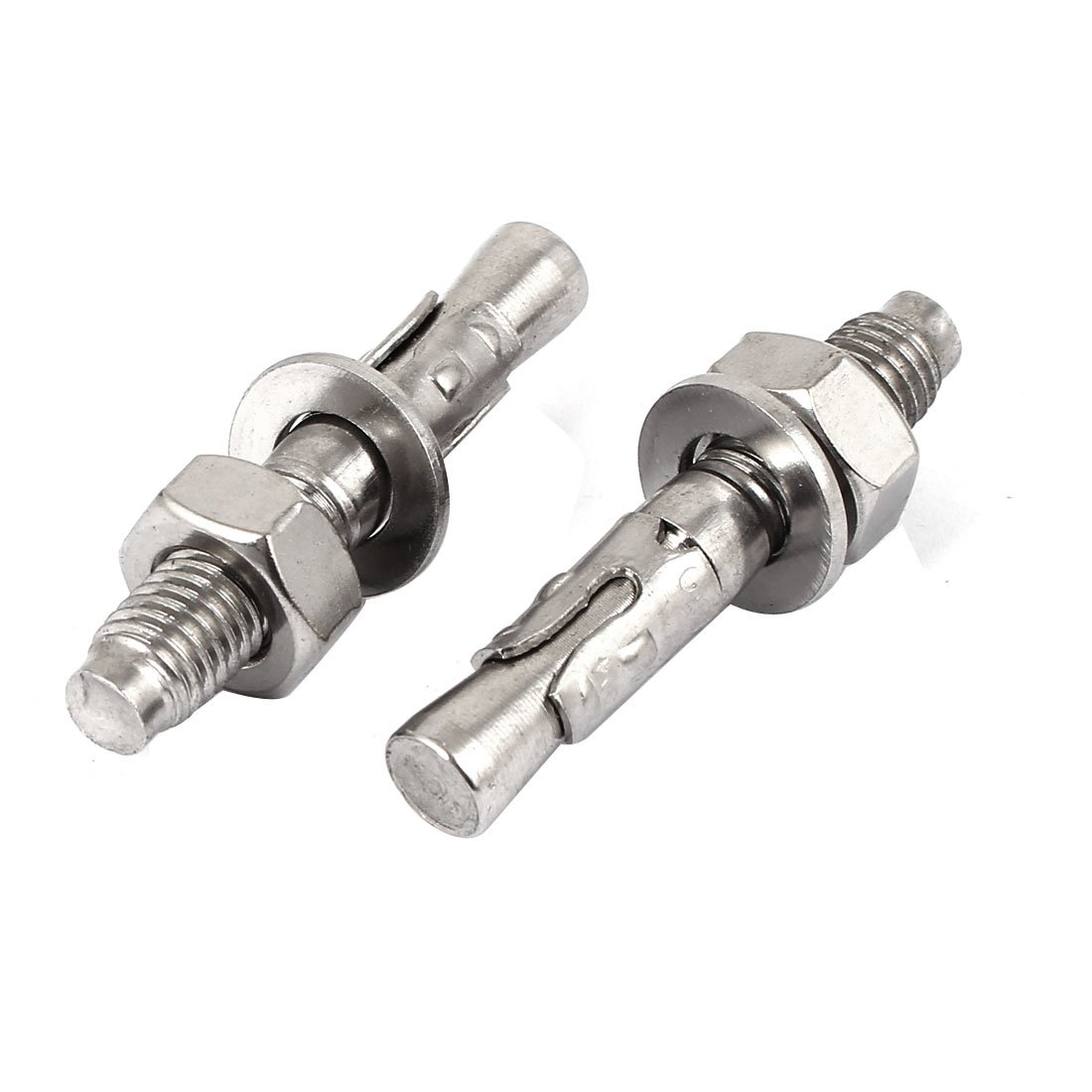 Aexit 2pcs M10x60mm Anchors Stainless Steel Wedge Anchor Car Repair Gecko Expansion Anchors Expansion Bolt