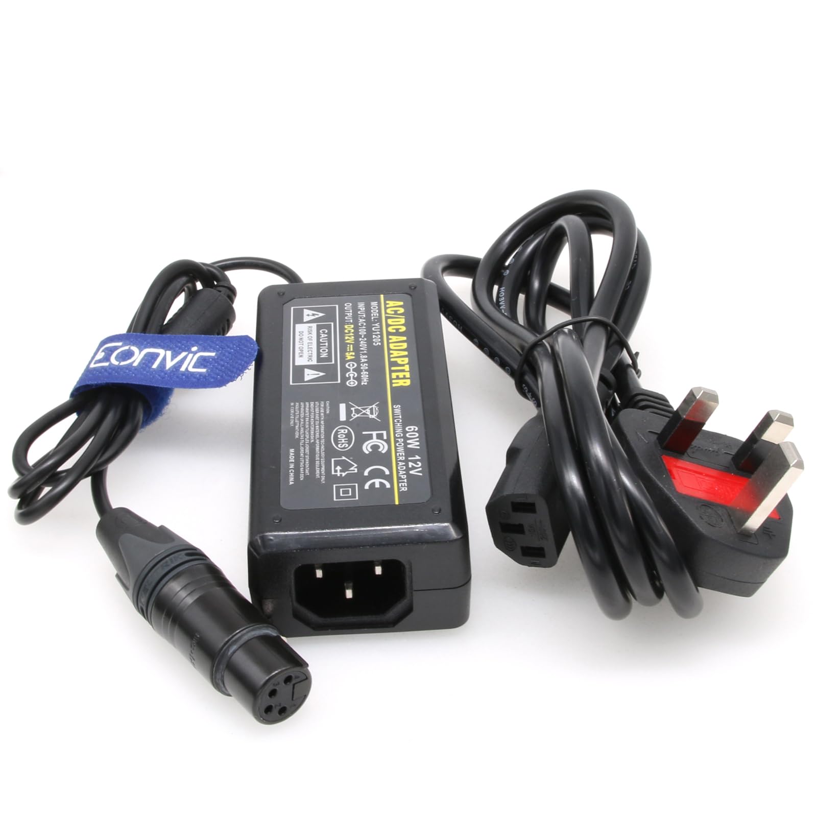 Adaptador de corriente XLR hembra de 12 V 5 A de 4 pines para JVC/Sony/Panasonic HPX 370 / AG B640 / AW PS550N WV-555B
