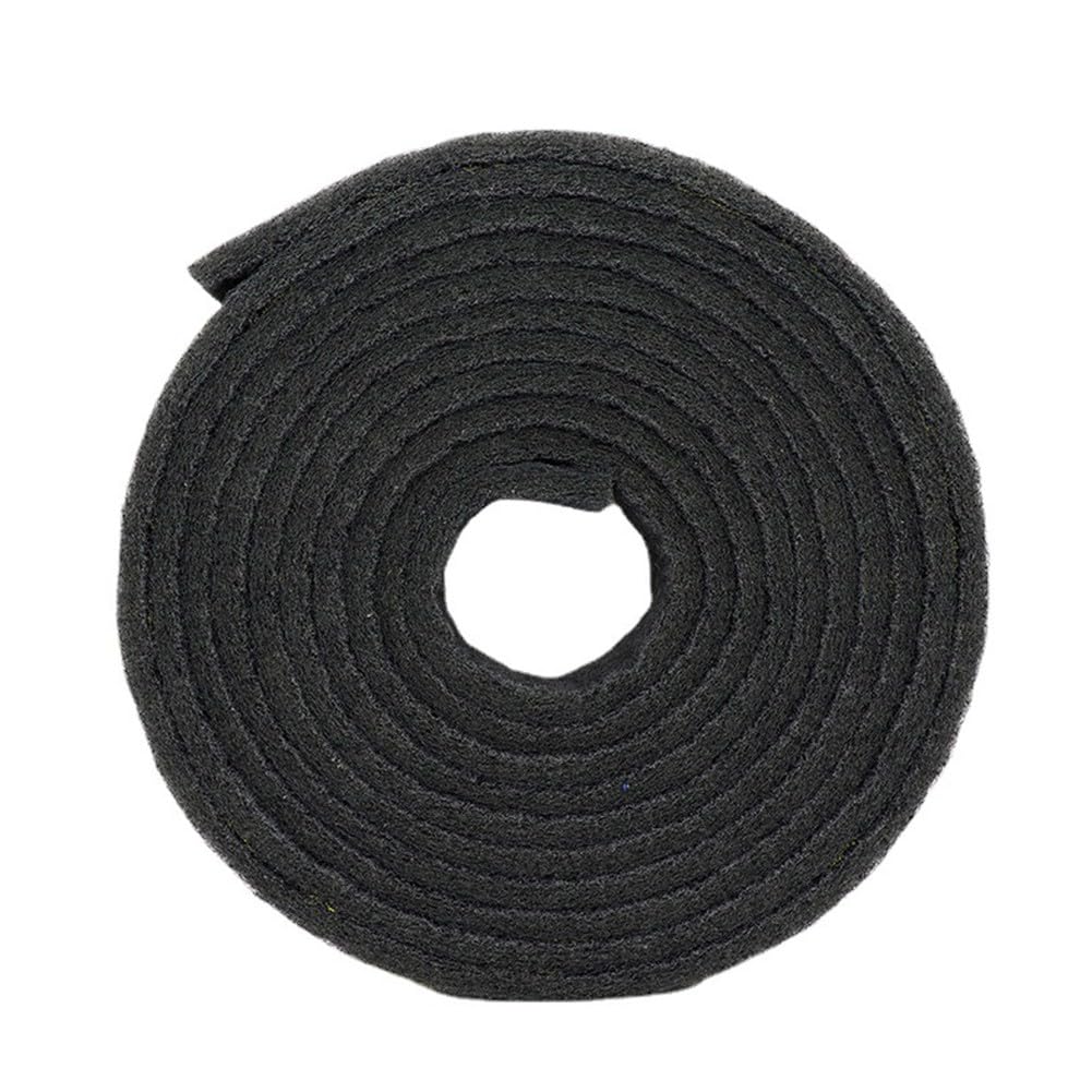 Schmirgel-Scheuerschwamm-Rolle, robuster Nylon-Schrubber für Küchenspülen, Herde und Fliesenböden, hochtemperaturbeständiger Reinigungsstreifen, 6 m, Grau
