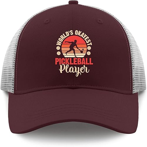Miniatura 8 de devor Caps World's Okayest Pickleball Player Dad Hat for Men Graphic Caps Adjustable