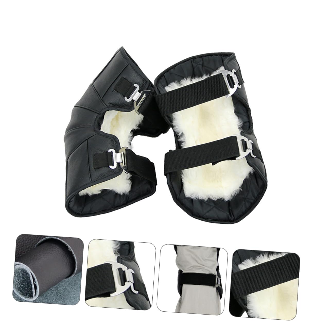 BESPORTBLE 1pair Motorcycle Warm-keeping Kneecaps Protective Gear Windproof Knee Sleeves for Outdoor Riding Lightweight and Elastic Design for Cycling and Sports Activities