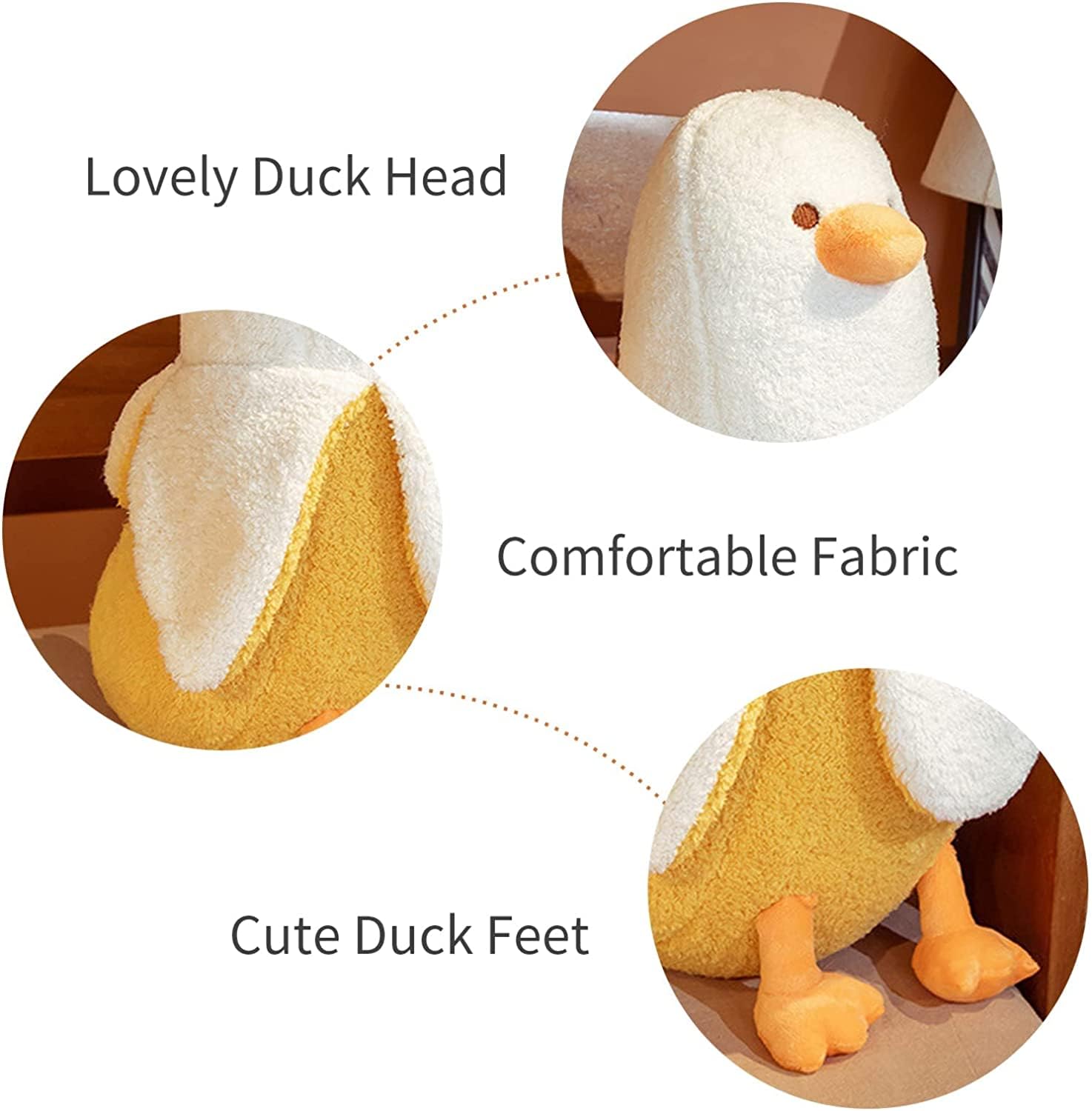 NatureMan Banane Ente Plüschtier 50cm - Niedliches Kuscheltier Geschenk Für Kinder