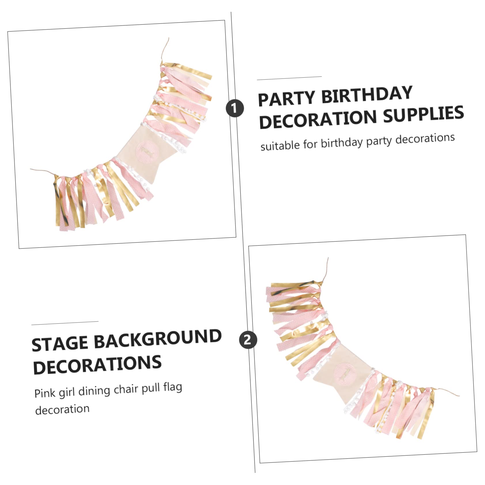 Abaodam 3pezzi Bandiere Decorative Per Compleanno Decorazioni Per Compleanni e Speciali