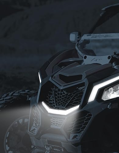 Miniatura 9 de KEMIMOTO Parrilla de malla para parachoques delantero X3, parrilla delantera actualizada con barra de luz LED compatible con Can-Am Maverick X3 Max