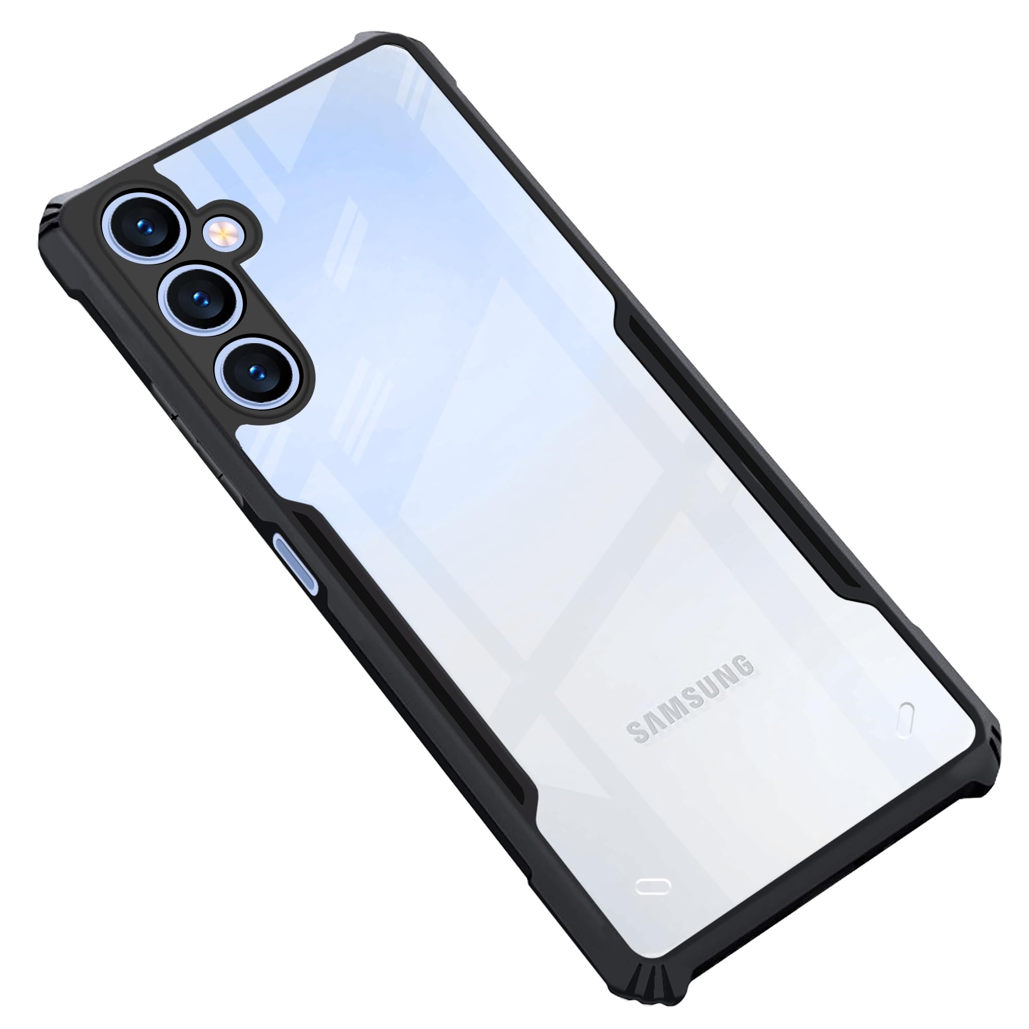 CEDO Samsung Galaxy A25 (5G) Back Case Cover | Camera Protection Shockproof Bumper-Edge | Acrylic Crystal Clear 360 Degree Protection TPU+PC | Transparent Eagle Back Case Cover (Black) (B0CWRWDVWH) Amazon Price History, Amazon Price Tracker