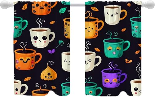 Miniatura 7 de Shrahala Cenefas de cocina estilo grunge rojo naranja, color naranja degradado, pintura al óleo retro grunge, cortina de media ventana, tratamiento