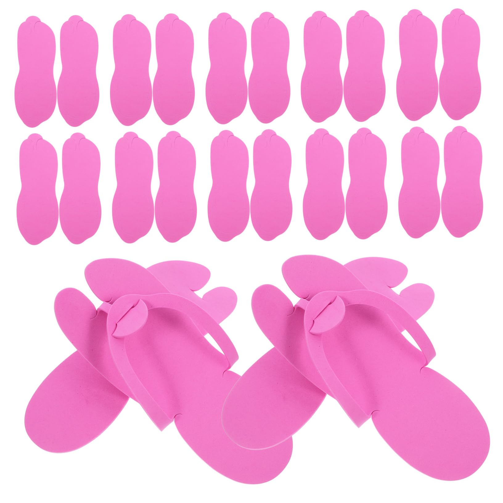 FOYTOKI 24 Pairs Disposable Manicure Slippers Travel Friendly Foldable Spa Slippers for Women