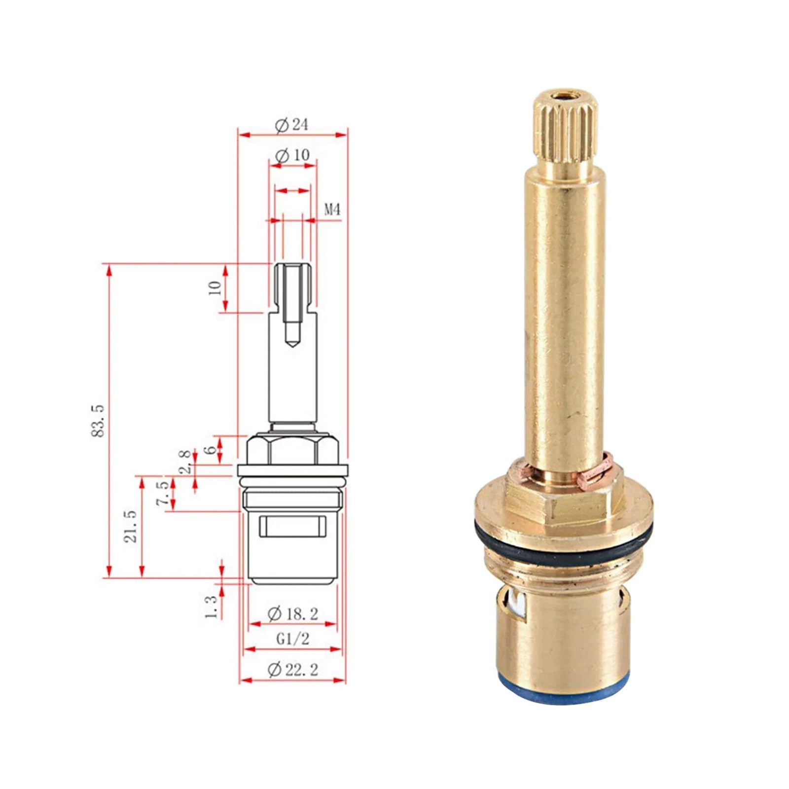 Cartucho Cerámico for Grifo De Vástago Largo 20T 1/2"