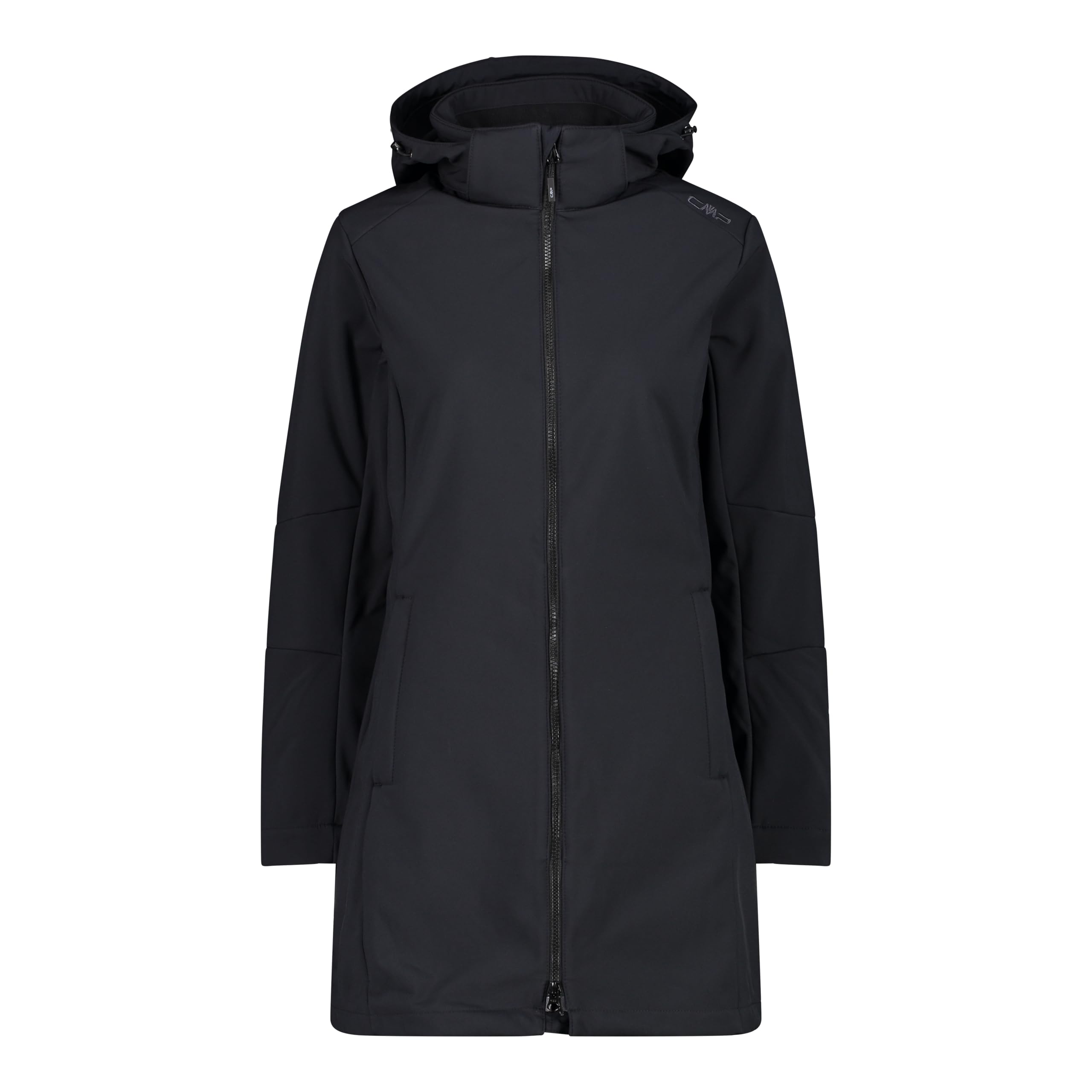 CMP - Woman Parka Zip Hood, Black, XXXL
