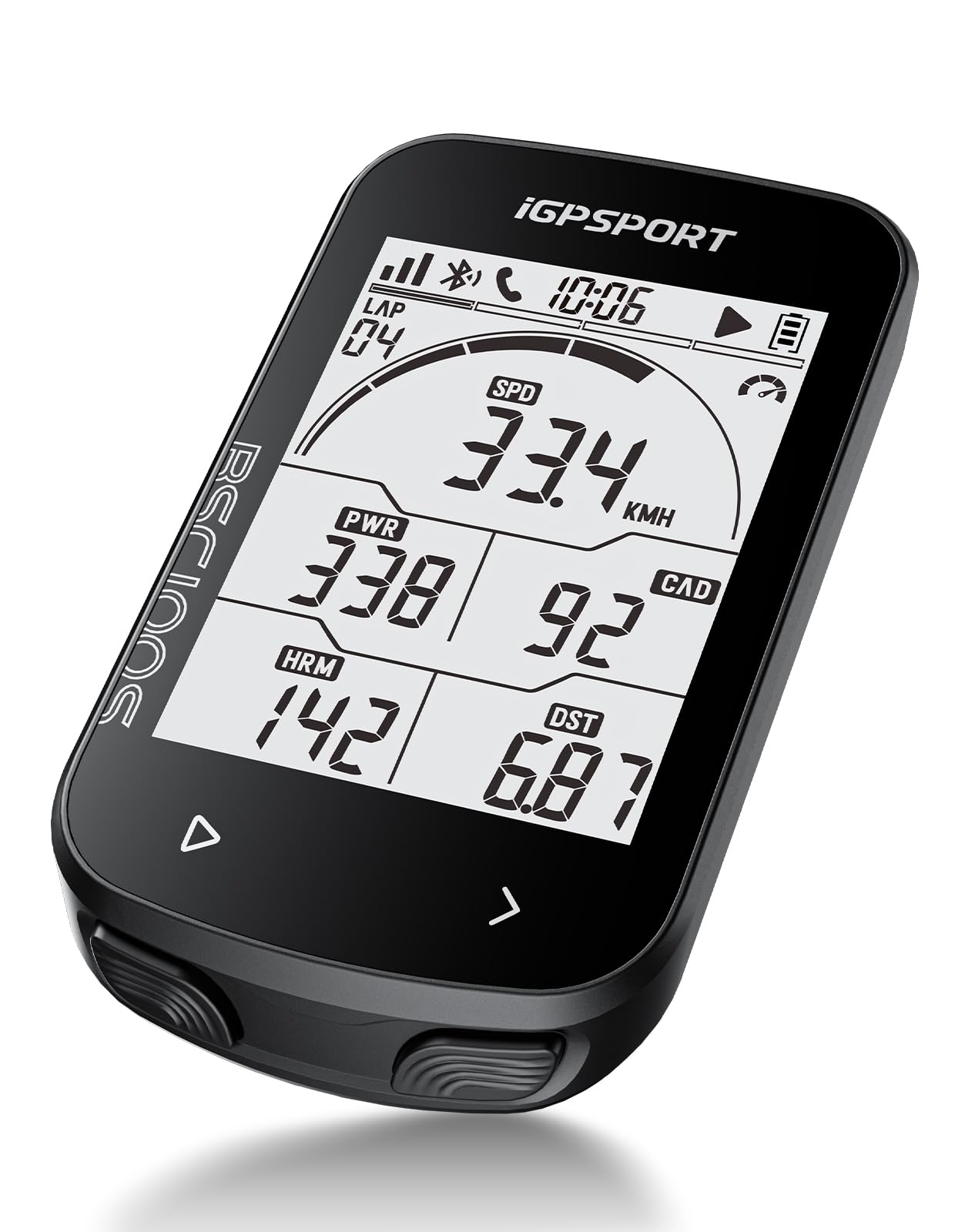 iGPSPORT BSC100S Wireless Bike Computer, 2.6 inch LCD Screen Auto Backlight, IPX7 Waterproof, 40H Battery Life, ANT+/Bluetooth 5.0 GPS Cycle Computer