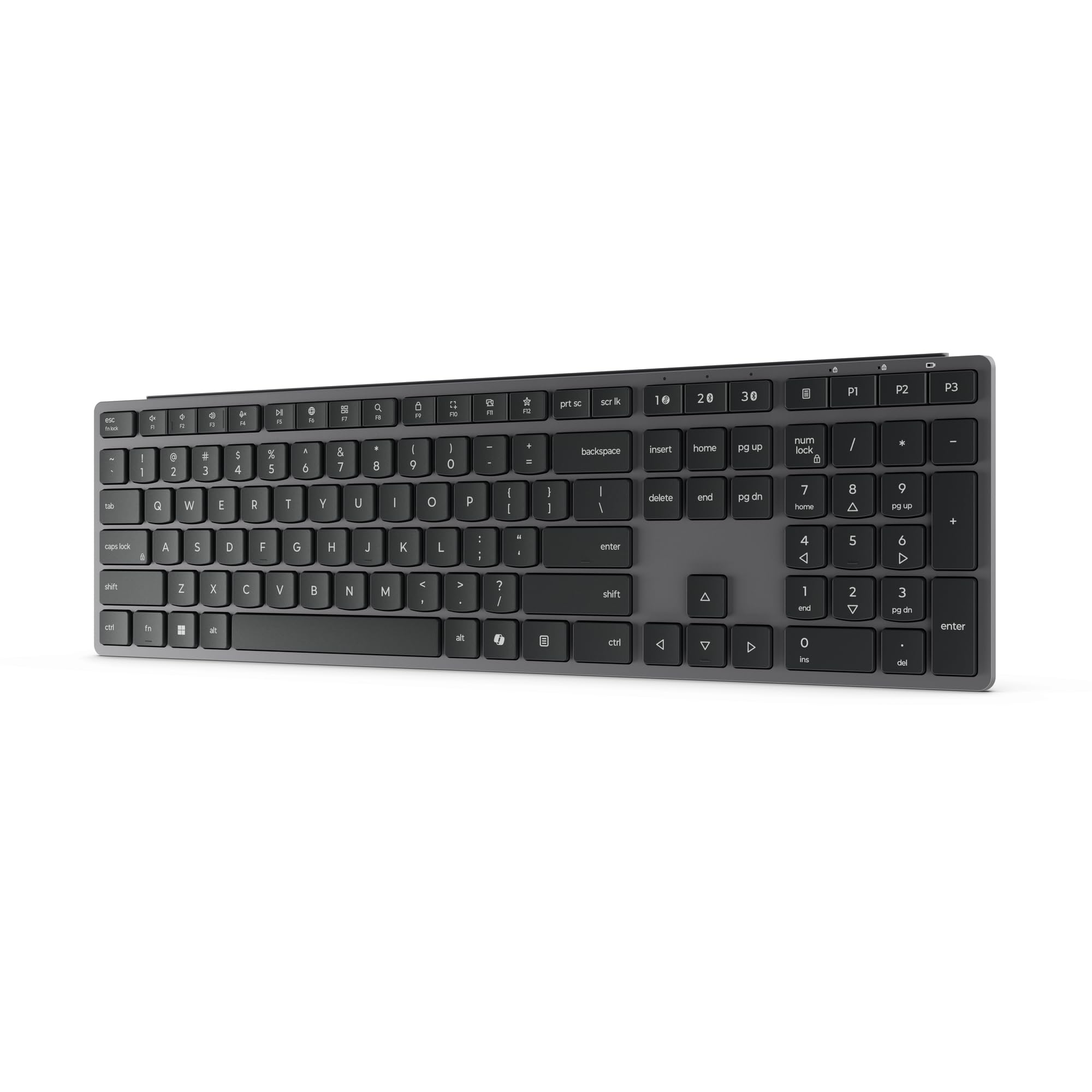 Lenovo 700 Teclado Inalámbrico Multidispositivo Modern (Bluetooth, 2.4 GHz, Conexión hasta 3 Dispositivos, Silencioso, Resistente a Salpicaduras, Soporte para Móvil, USB-A) QWERTY Español - Gris