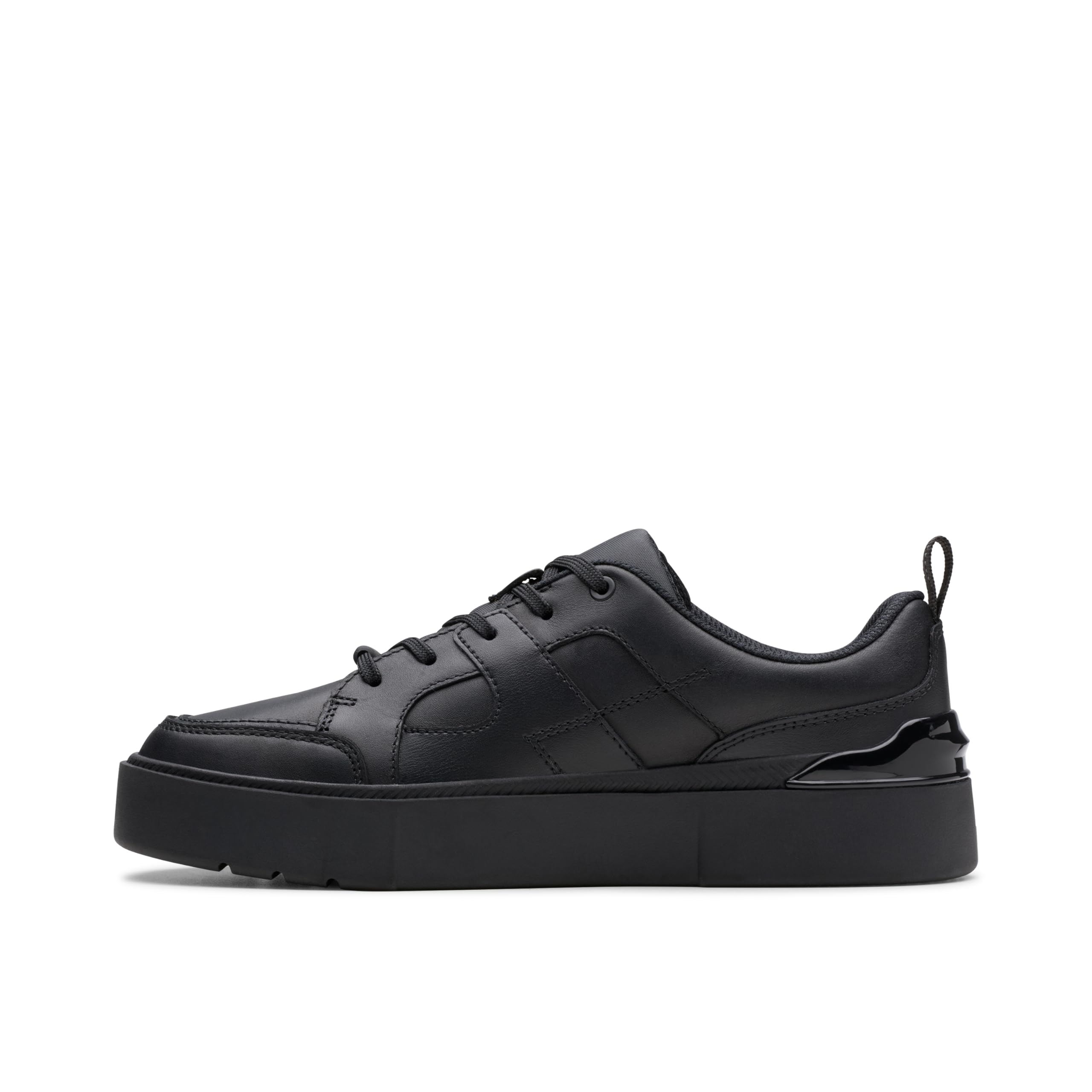 Clarks Oslo Flare Y Childrens Black Leather, 6