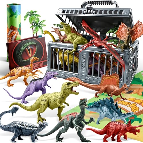 JOYIN Dinosaurier Spielzeug ab 3-6 Jahre, Kinder Spielzeug Spielmatte Set,...
