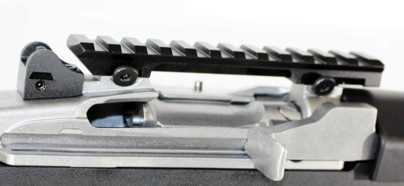 Trinity Single Rail Scope Base Compatible with Ruger Mini-14 / Mini-30 – Picatinny & Weaver Optics Mount, Black Anodized Aluminum