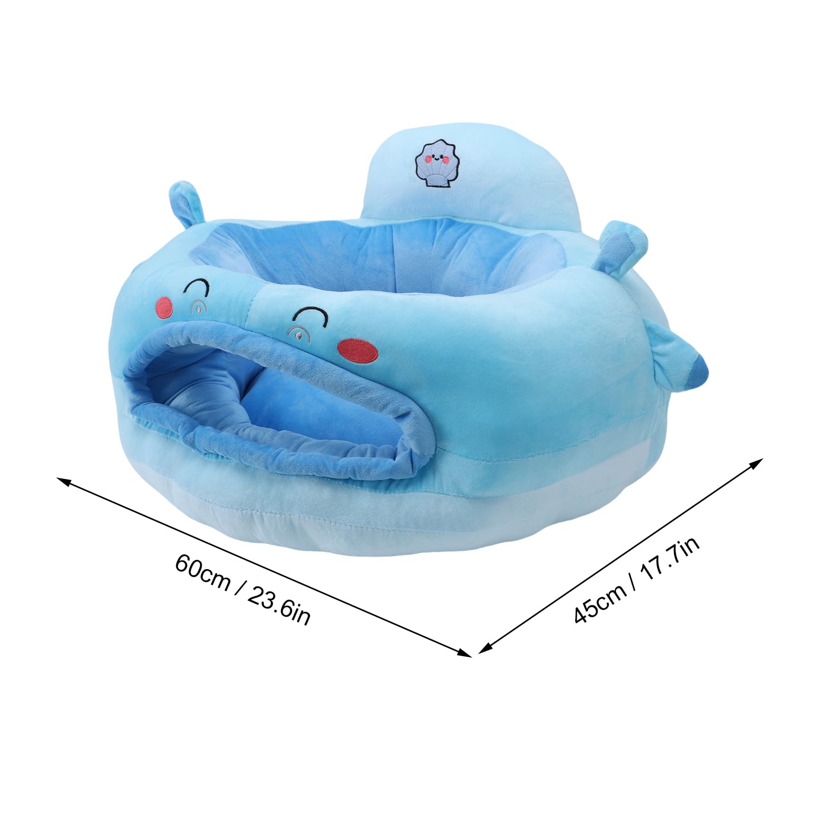 Jiawu Divano per Sedersi per Neonati, Divano di Supporto per Neonati in Morbido Peluche con Animali dei Cartoni Animati, Sedia per con Supporto per Paraurti a 360 Gradi per per la Schiena del (stile