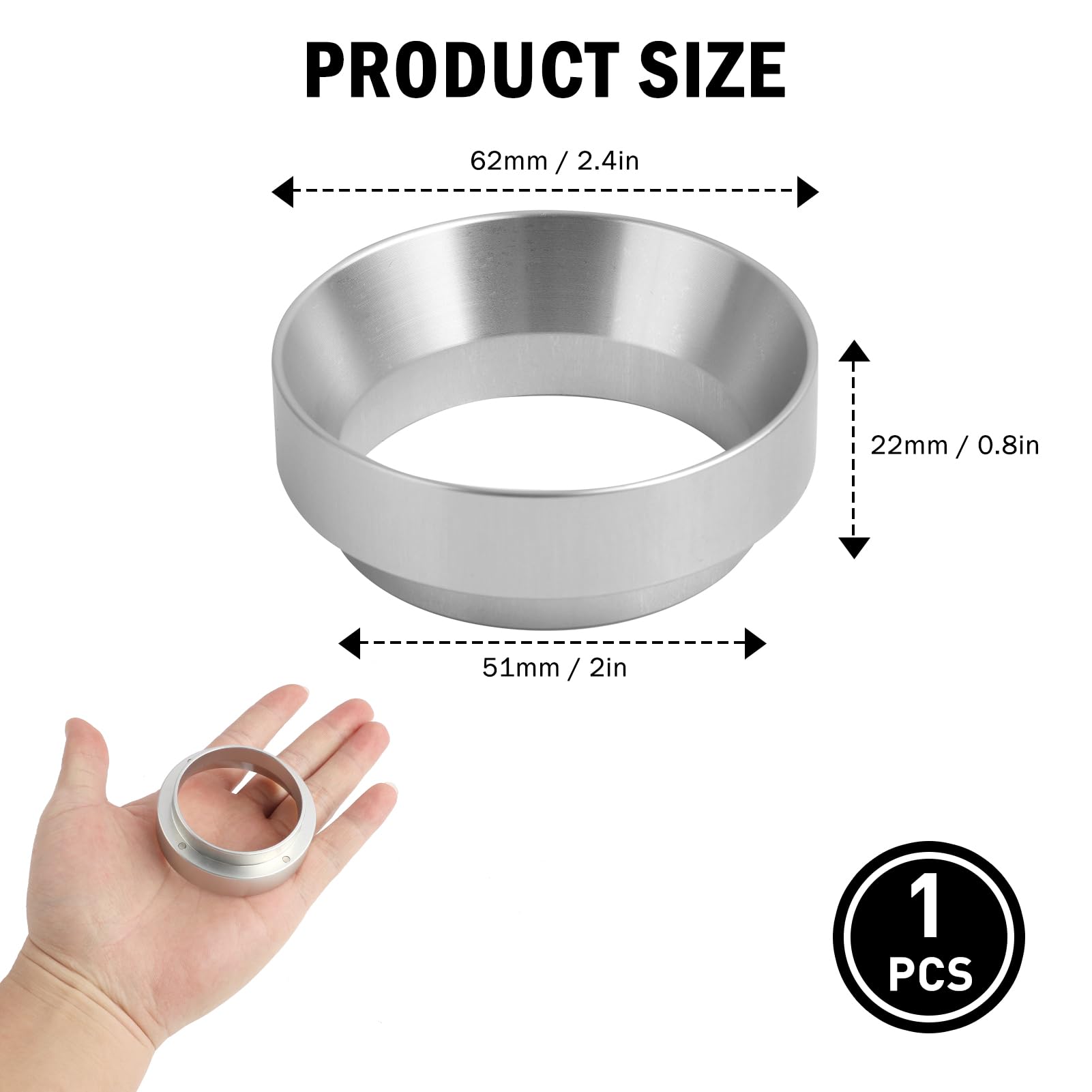 Anneau Dosage 51Mm, Entonnoir Café Magnétique Anneau De Dosage En