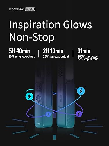 Miniatura 8 de ZHIYUN Varita de luz LED F100 RGB de 100 W con adaptador de corriente, iluminación de fotografía portátil regulable para conferencias de estudio