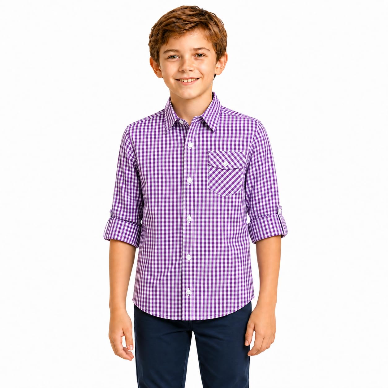 Bienzoe - Camisas deportivas de algodón para niños - - 11-12 años