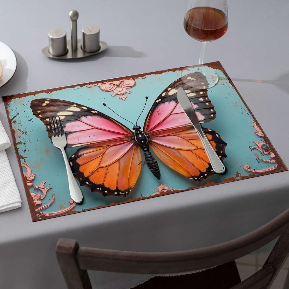 Set de table de Pâques motif papillon nappe et décoration de table printanière