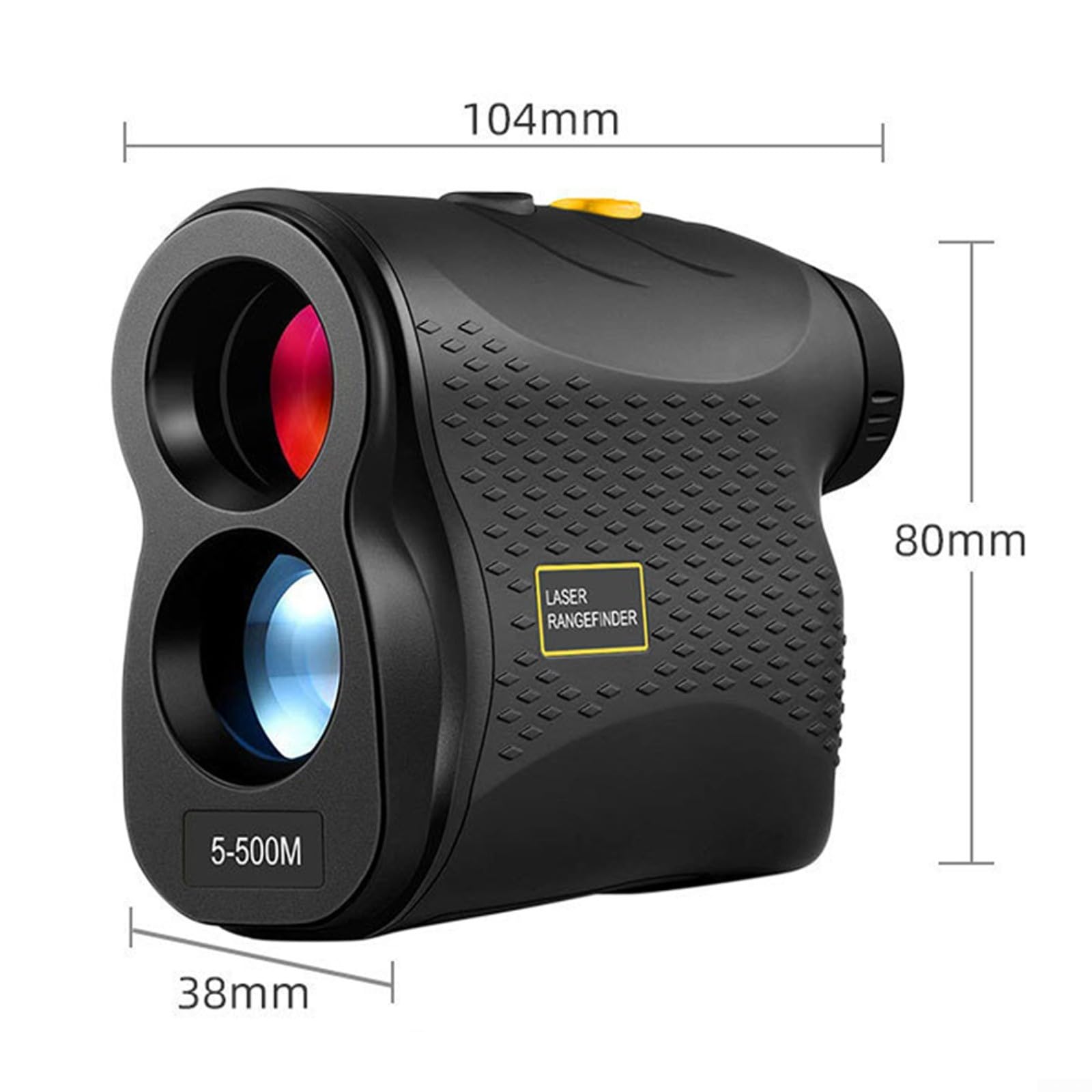 Laser Golf Entfernungsmesser mit 6 facher Vergrößerung, 500M Digital Golf Rangefinder mit Flag-Lock und Vibration, ± 1m Genauigkeit, Entfernungsmesser Jagd