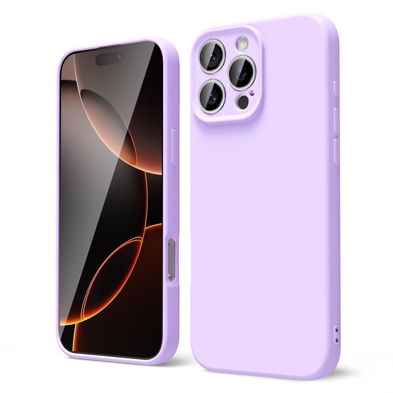 oakxco for iPhone 16 Pro Max Case Liquid Silicone, Soft Rubber Gel Elegant Aesthetic Basic Simple Cover, Cute Thin Slim TPU Matte Solid Color Plain Smooth Case for Women Girl, Light Pink — view 408