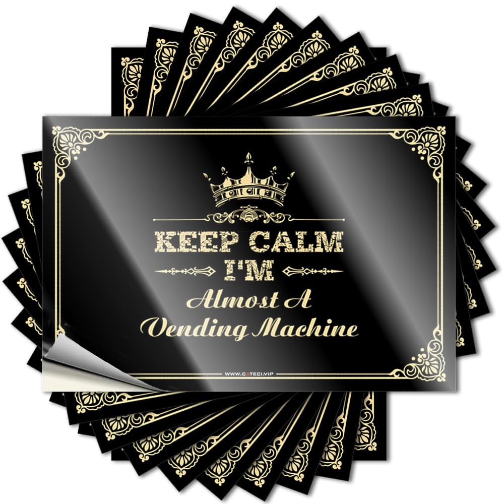 Kitchen Stuff, Decals Funny Cover Quote Stickers, Bookish No Residue Decals for Luggage | Ideas Party Favor Custom Keep Calm I'm Almost A Vending Machine(8X12CM)