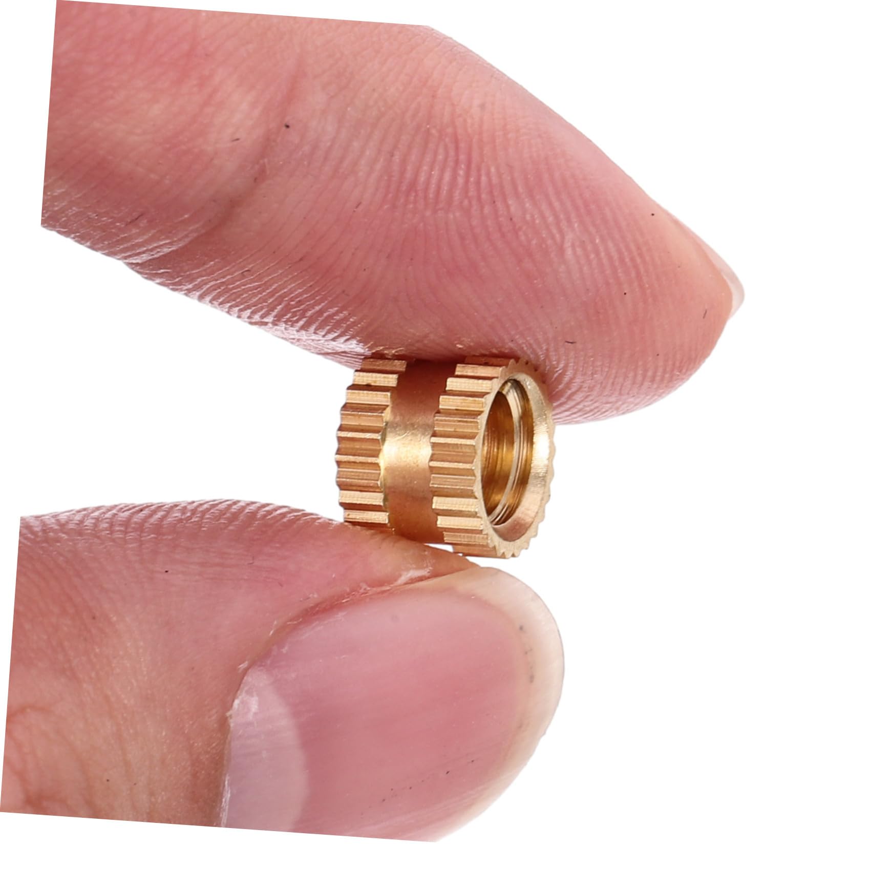 Yardenfun de Insertos Roscados Prácticas y Seguras 20 Piezas de Latón Dorado de 8x6 Mm, Tuercas de Empotrar Rosca Hembra para Uso Industrial