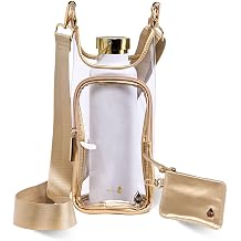 WanderFull Clear Stadium HydroBag Hands-Free Crossbody 32 Oz Water Bottle Carrier w/Phone Pocket & Adjustable Strap