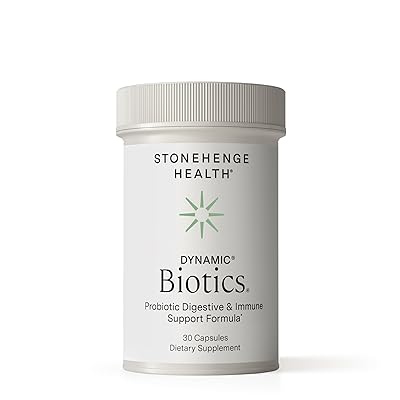Stonehenge Health Probiotics 55 Billion CFU - 16 Strains, Prebiotic, Synbiotics Dynamic Biotics - Lactobacillus Acidophilus, Delayed Release, Shelf Stable, Non-GMO Gluten Free Veggie Capsule