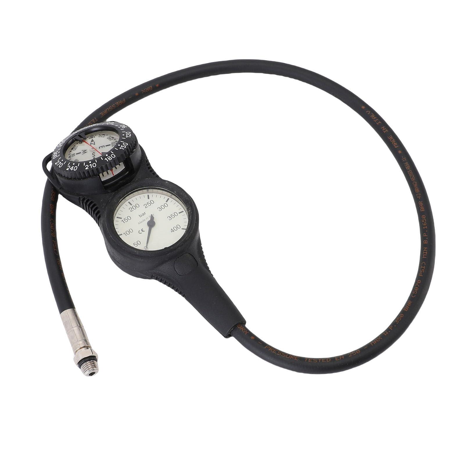 Yctze Combo de Medidor de Presión de Buceo con Pantalla clara: Instrumento de Unidades Múltiples Monitoreo de Presión y Profundidad Subacuática, Suministros Livianos y de Buceo Recreativos