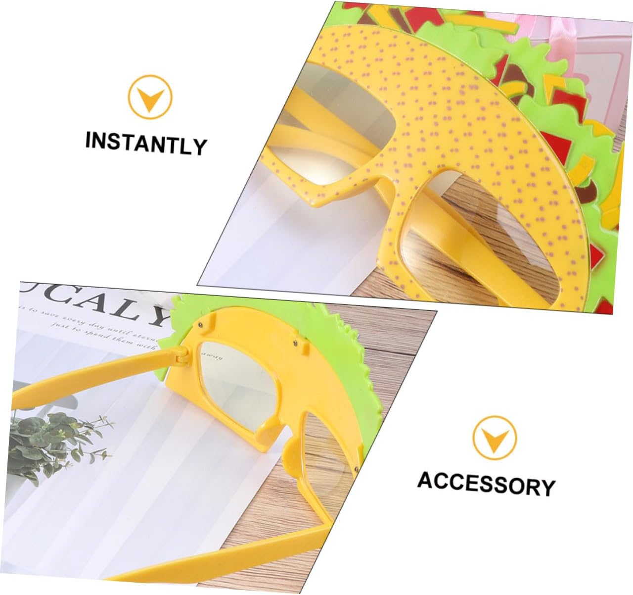 BESPORTBLE Mexican Taco Novelty Glasses Fun Party Favors for Birthday Festival Accessory