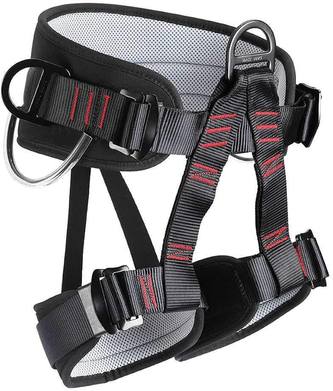 Climbing Belt, Half Body Safety Belt For Tree Climbing, Fire Rescue, Roofing and Rappelling, Climbing Gear