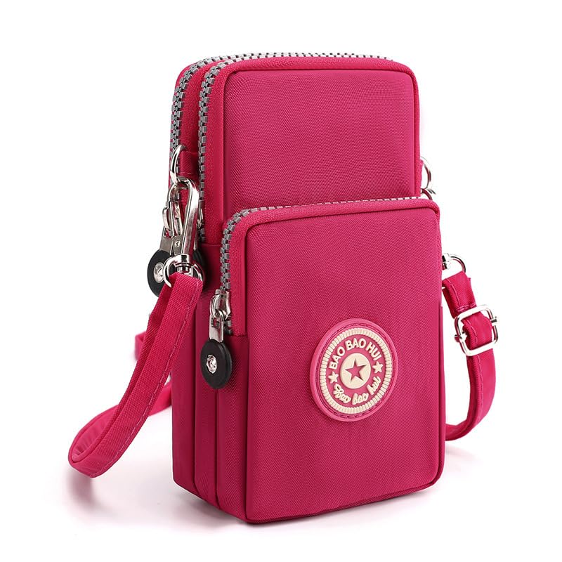 syga Cross-Body Mobile Phone Bag Women's Cross-Body Red Fabric Mobile Phone Bag Hanging Neck Sports Arm Bag Vertical Wrist Coin Purse-picture-23