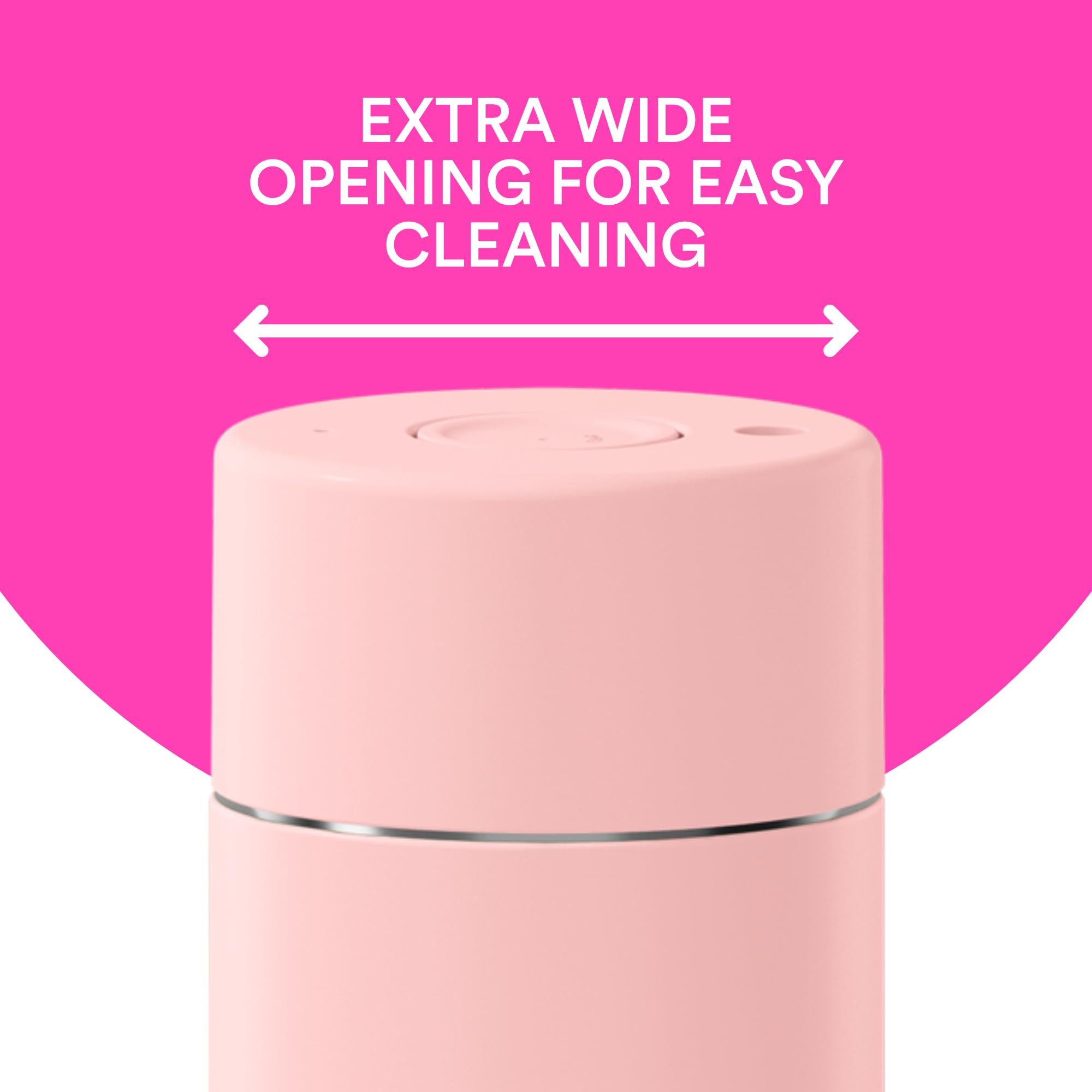 frank green Tazza termica da viaggio per bevande fredde o calde, 475 ml, riutilizzabile, con coperchio a pulsante, rivestimento in ceramica, sottovuoto a tripla parete, rosa cipria