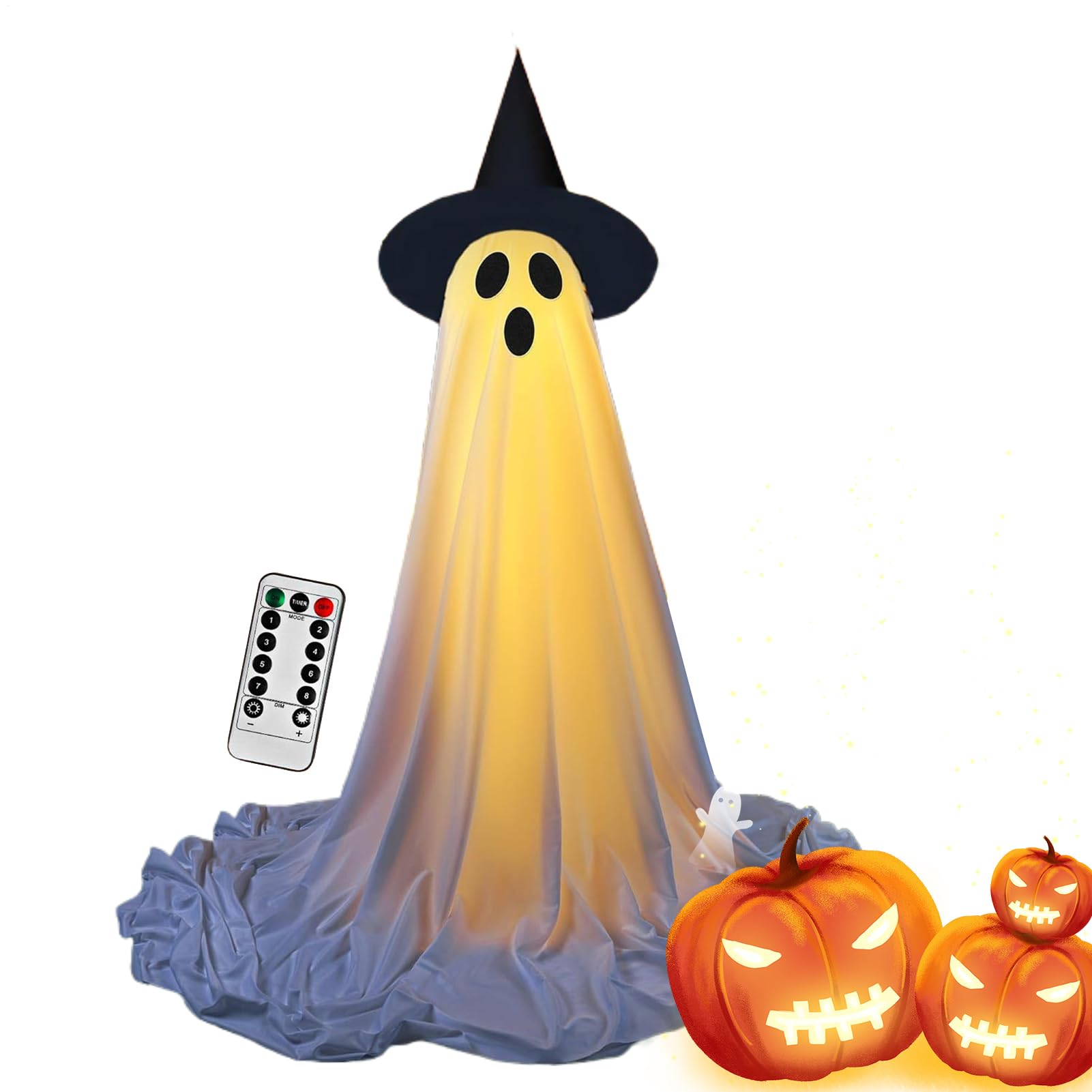 Accessoires de maison hantée et fantôme lumineux extérieur avec télécommande