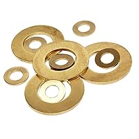 Vista 4 de M2 x 5 arandelas planas de latón de 0.020 in, sujetadores de tornillo fiables y accesorios de hardware esenciales, 10