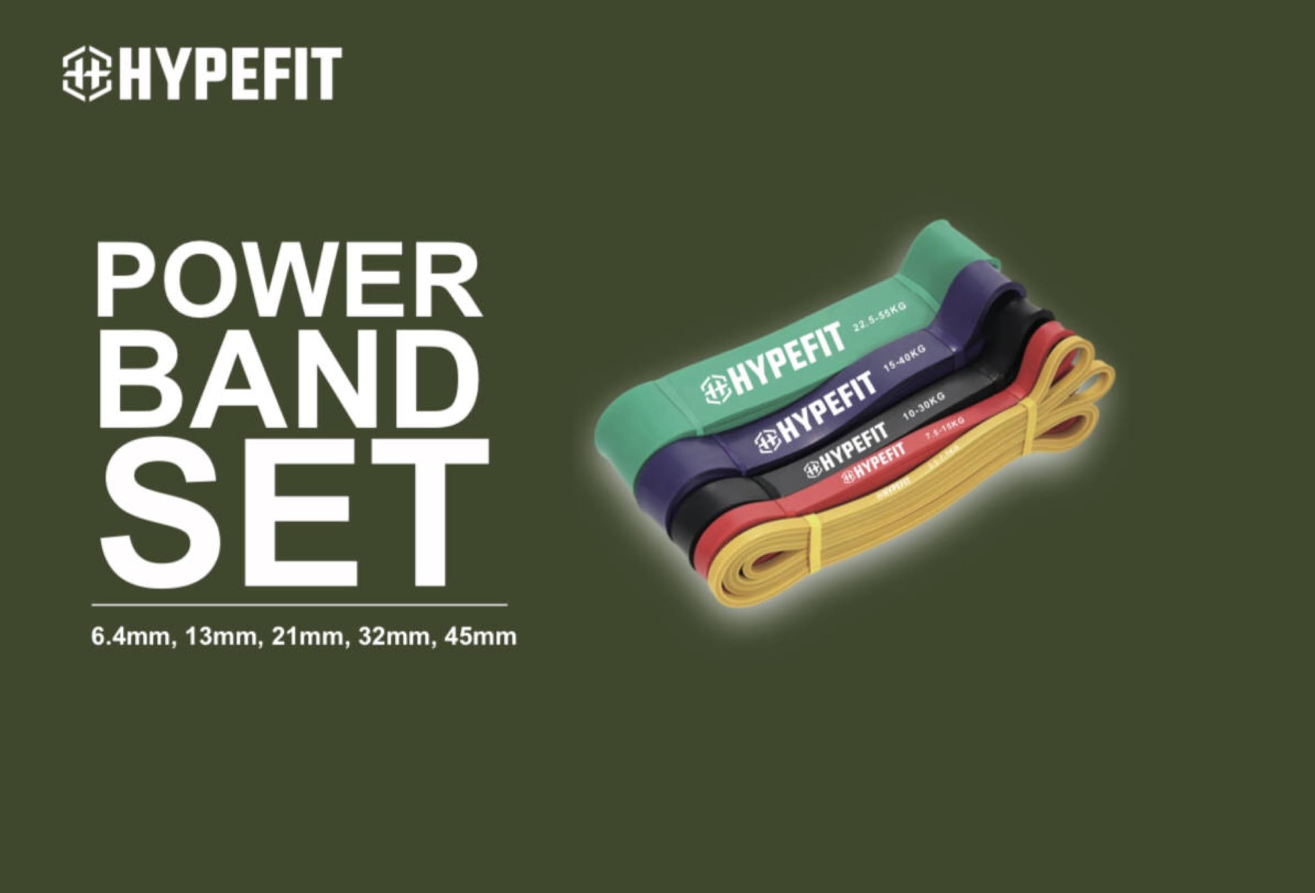Hypefit Bandas Elásticas de Resistencia para Entrenamiento Musculación