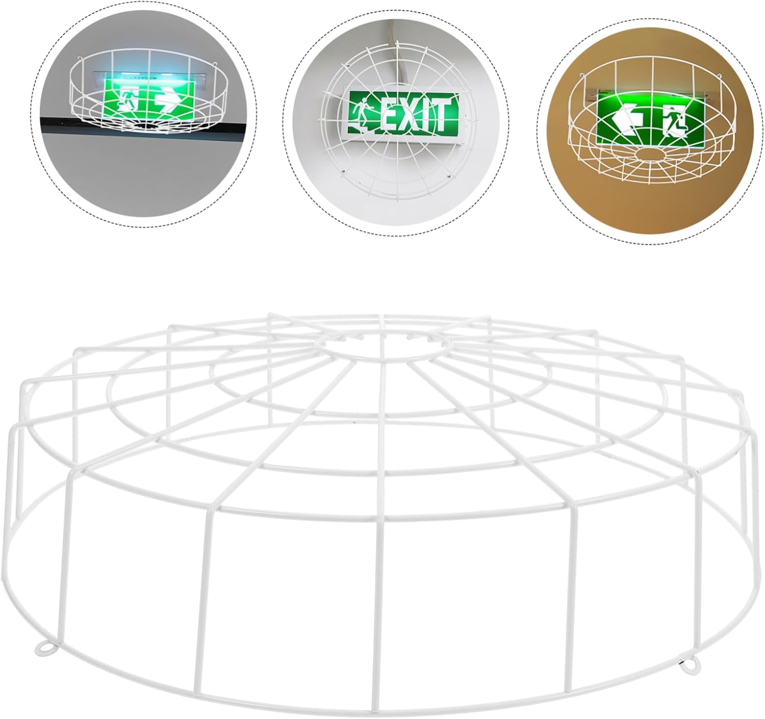 ORFOFE Emergency Light Guard Protective Cover for Emergency Light Metal Exit Signs Guard Wire for